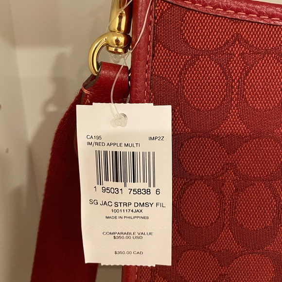 AUTHENTIC NEW SG JAC STRAP DMSY FIL COACH SLING BAG - Picture 4 of 5